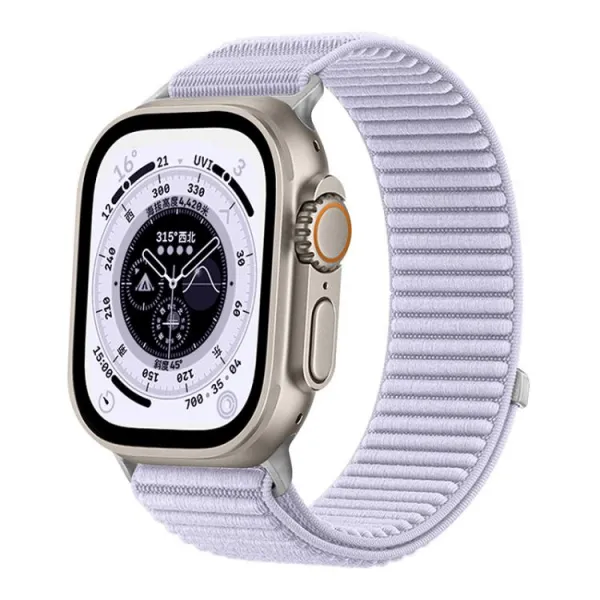 xDfind NYLON Vymeniteľný remienok pre Apple Watch 44 / 45 / 46 / 49mm fialový