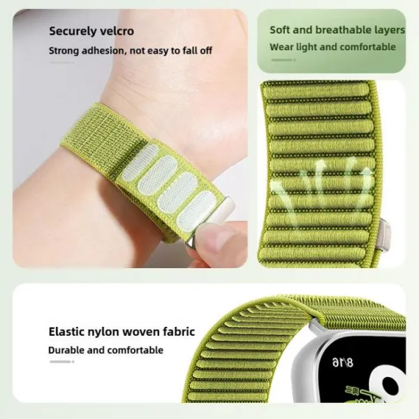 xDfind NYLON Vymeniteľný remienok pre Apple Watch 44 / 45 / 46 / 49mm STARLIGHT