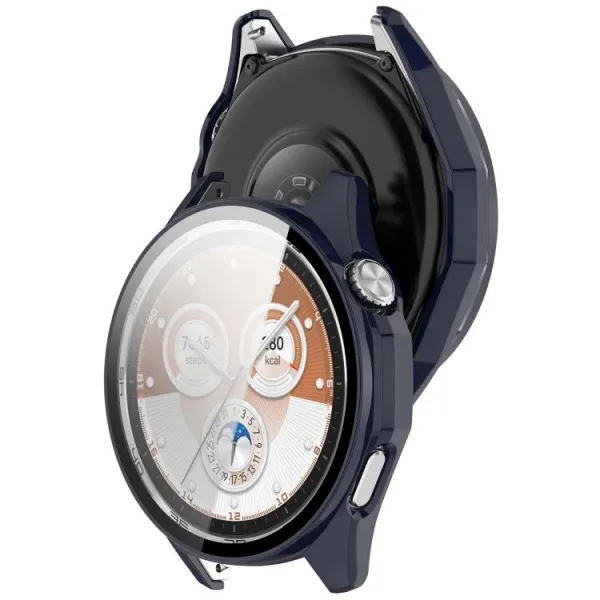 PC FULL COVER Plastový kryt so sklom pre Huawei Watch GT 6 46mm modrý