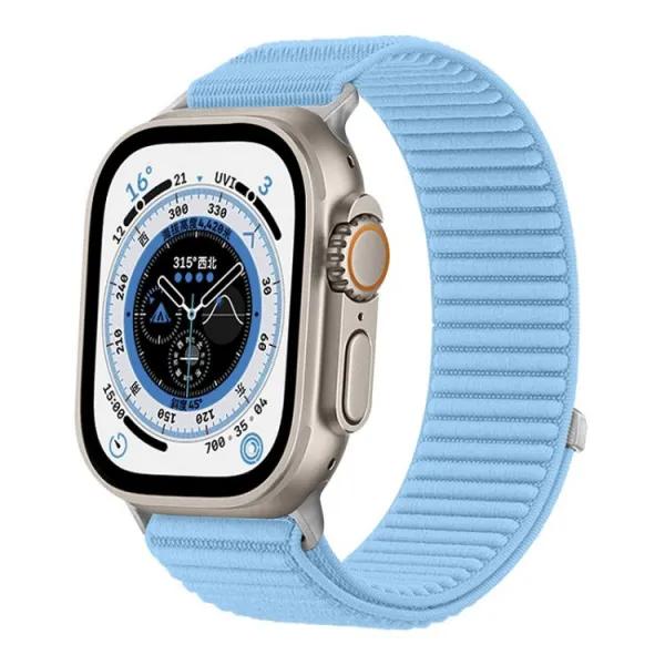 xDfind NYLON Vymeniteľný remienok pre Apple Watch 44 / 45 / 46 / 49mm svetlomodrý