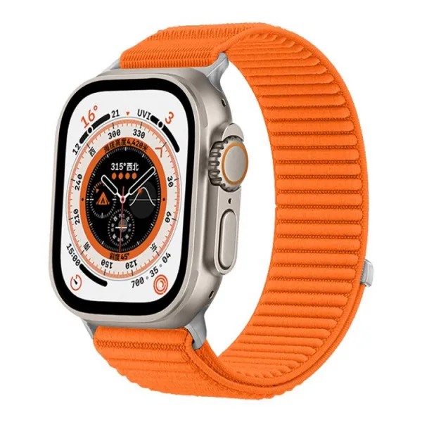xDfind NYLON Vymeniteľný remienok pre Apple Watch 44 / 45 / 46 / 49mm oranžový