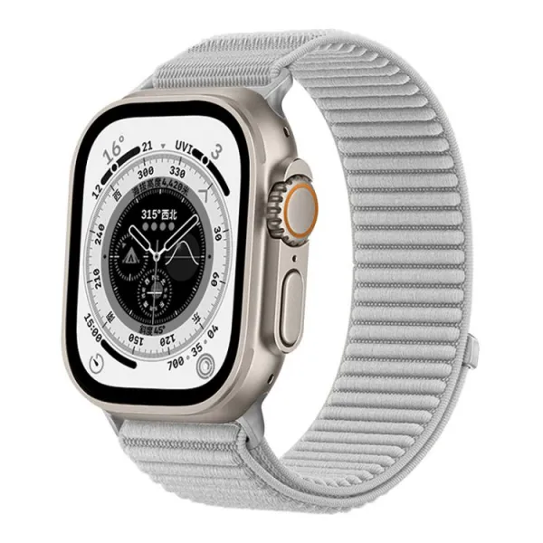 xDfind NYLON Vymeniteľný remienok pre Apple Watch 38 / 40 / 41 / Apple Watch 10 / 11 42mm šedý