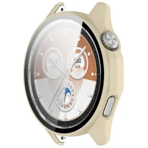 PC FULL COVER Plastový kryt so sklom pre Huawei Watch GT 6 46mm IVORY