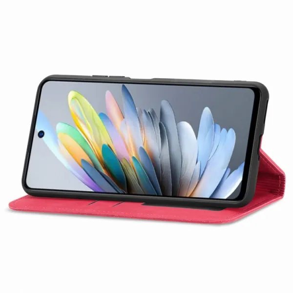 MAGNETIC Zaklápací kryt pre ZTE Blade A75 červený