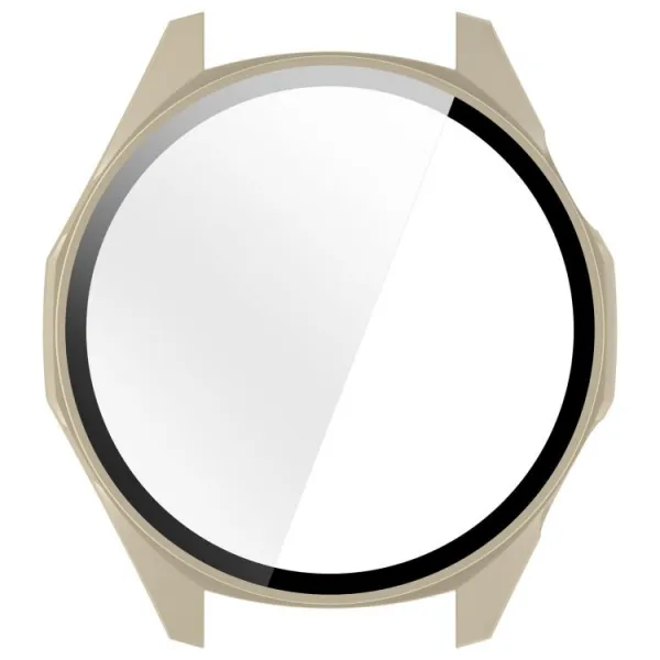 PC FULL COVER Plastový kryt so sklom pre Huawei Watch GT 6 46mm IVORY