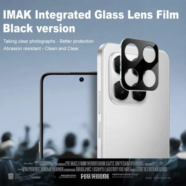 IMAK FULL COVER Sklo pre fotoaparát Honor 400 Smart 5G / Honor X7d BLACK