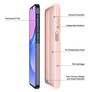 DUX YIND Ochranný obal s MagSafe pre Samsung Galaxy A17 / A17 5G ružový