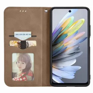 MAGNETIC Zaklápací kryt pre ZTE Blade A75 hnedý