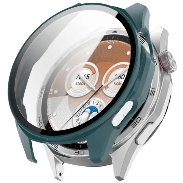 PC FULL COVER Plastový kryt so sklom pre Huawei Watch GT 6 46mm zelený