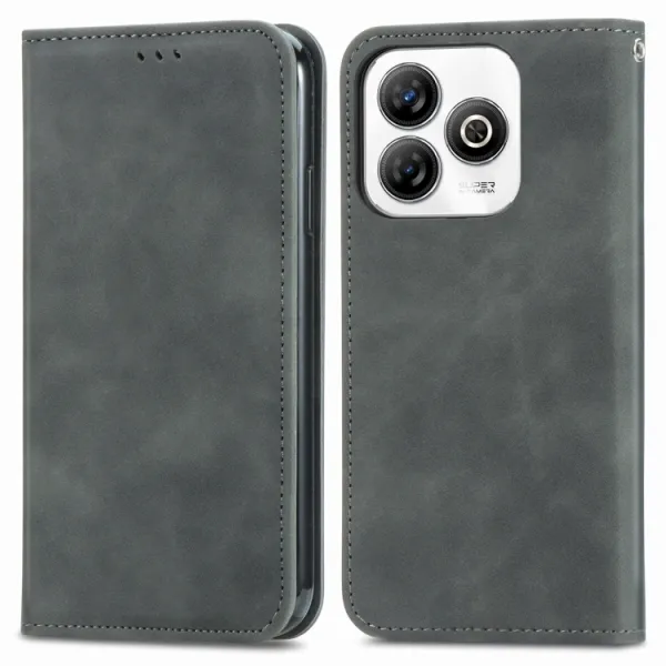 MAGNETIC Zaklápací kryt pre ZTE Blade A75 šedý