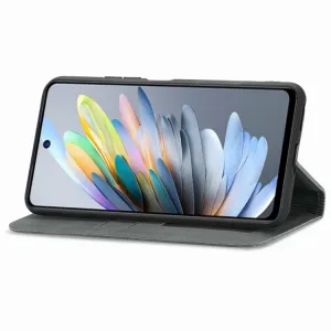 MAGNETIC Zaklápací kryt pre ZTE Blade A75 šedý