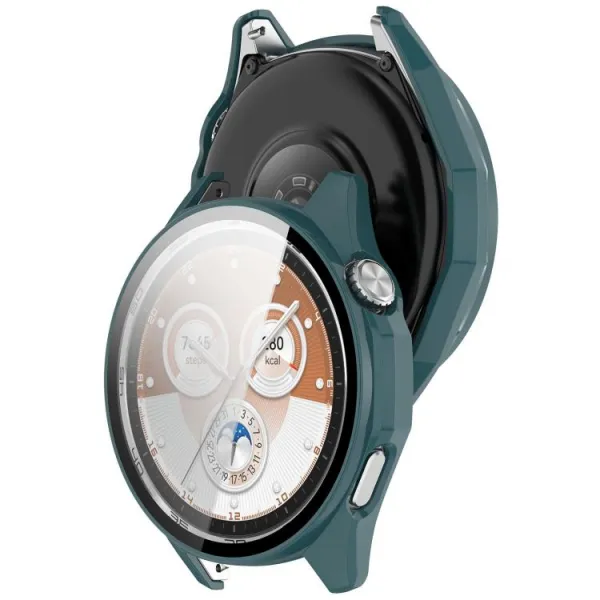 PC FULL COVER Plastový kryt so sklom pre Huawei Watch GT 6 46mm zelený
