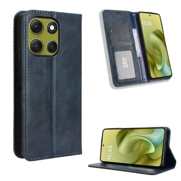 BUSINESS Peňaženkový kryt pre Motorola Moto G86 Power 5G modrý