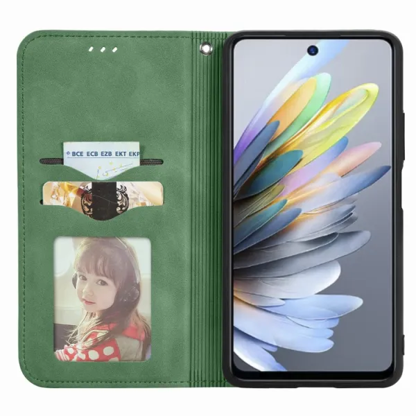 MAGNETIC Zaklápací kryt pre ZTE Blade A75 zelený
