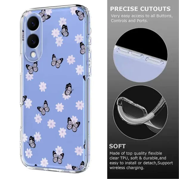ART TPU Ochranný kryt pre Samsung Galaxy S25 Edge LITTLE BUTTERFLY
