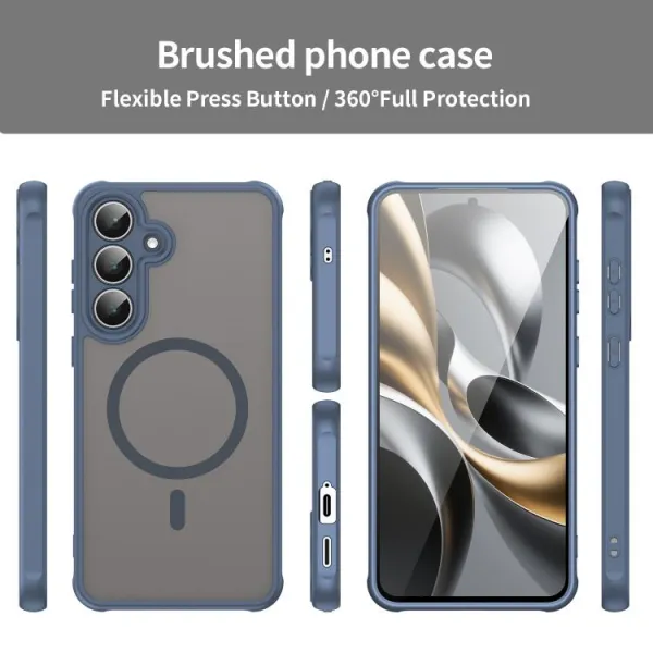 FANDUN MAGSAFE Ochranný obal pre Samsung Galaxy S25 FE modrý