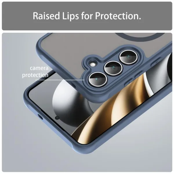 FANDUN MAGSAFE Ochranný obal pre Samsung Galaxy S25 FE modrý