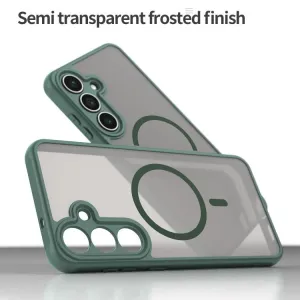 FANDUN MAGSAFE Ochranný obal pre Samsung Galaxy S25 FE zelený
