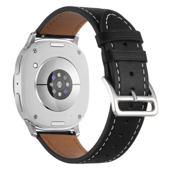 LEATHER Kožený remienok pre Samsung Galaxy Watch8 / Watch8 Classic čierny