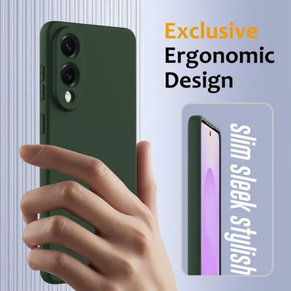 RUBBER MAGSAFE Silikónový kryt pre Samsung Galaxy S25 Edge DARK GREEN