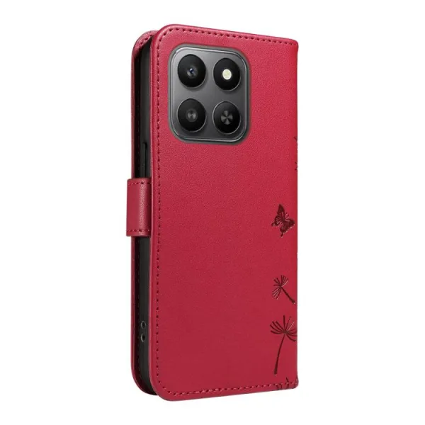 ART DANDELION Peňaženkové puzdro pre Honor 400 Smart 5G / Honor X7d červené