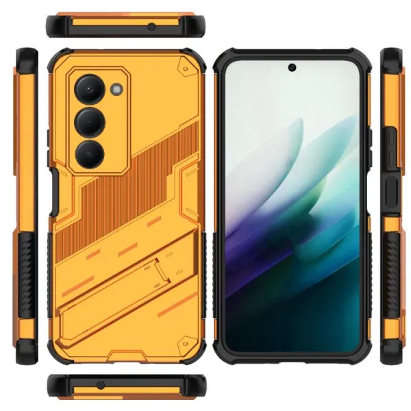 BIB Ochranný obal so stojanom pre Xiaomi Redmi 15 / Redmi 15 5G oranžový