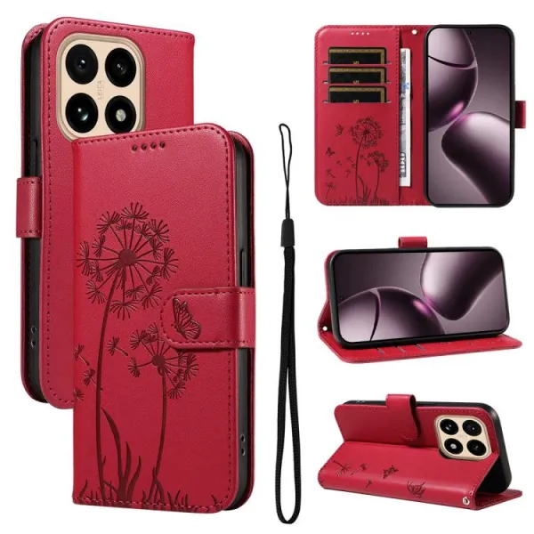 ART DANDELION Peňaženkové puzdro pre Xiaomi 15T červené