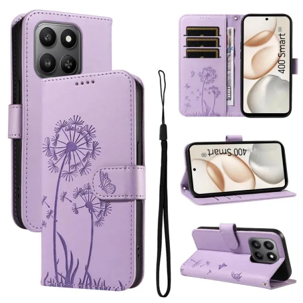 ART DANDELION Peňaženkové puzdro pre Honor 400 Smart 5G / Honor X7d fialové