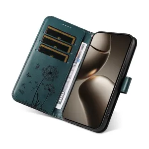 ART DANDELION Peňaženkové puzdro pre Xiaomi 15T Pro tmavozelené