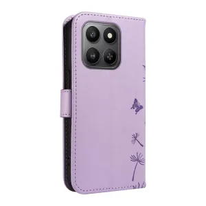 ART DANDELION Peňaženkové puzdro pre Honor 400 Smart 5G / Honor X7d fialové
