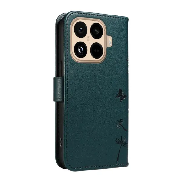 ART DANDELION Peňaženkové puzdro pre Xiaomi 15T Pro tmavozelené