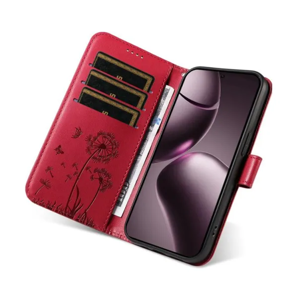 ART DANDELION Peňaženkové puzdro pre Xiaomi 15T červené