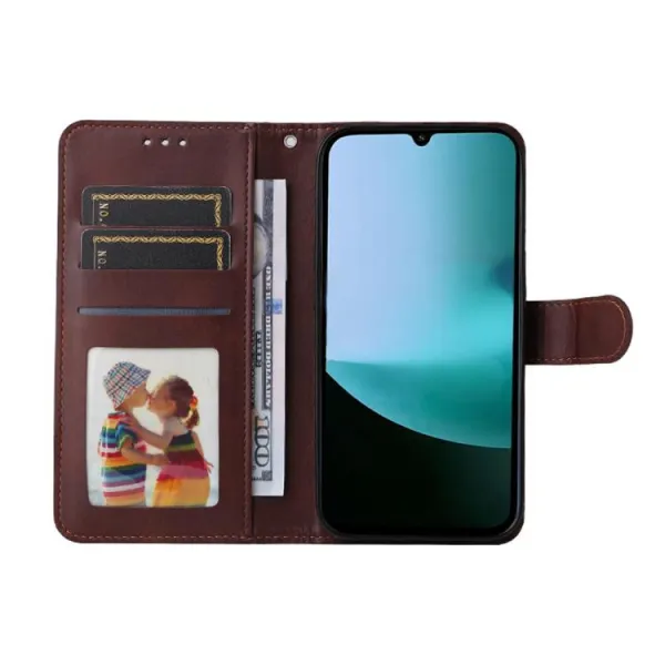 ENKAY PREMIUM SET Peňaženkové puzdro a ochranné sklo Xiaomi Redmi 15C / Redmi 15C 5G červené