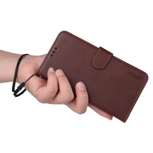 ENKAY PREMIUM SET Peňaženkové puzdro a hydrogélová fólia Xiaomi Redmi Note 15 / Redmi Note 15 5G / POCO M8 5G hnedé