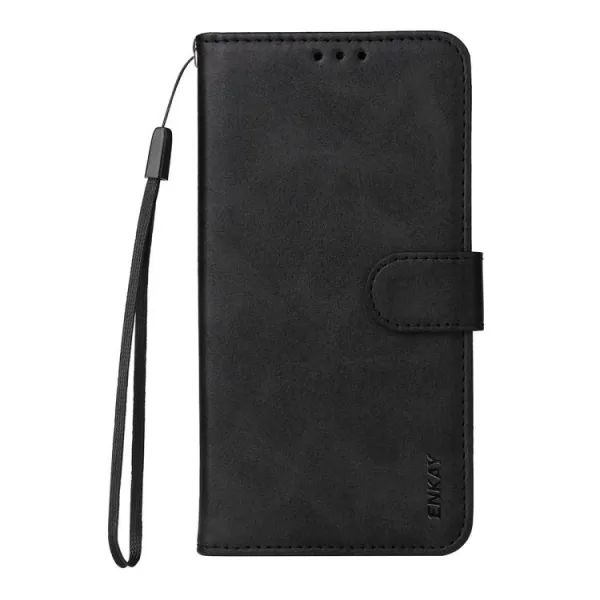 ENKAY PREMIUM SET Peňaženkové puzdro a hydrogélová fólia Xiaomi Redmi Note 15 / Redmi Note 15 5G / POCO M8 5G čierne