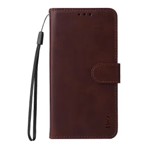 ENKAY PREMIUM SET Peňaženkové puzdro a hydrogélová fólia Xiaomi Redmi Note 15 / Redmi Note 15 5G / POCO M8 5G hnedé