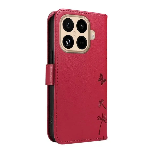 ART DANDELION Peňaženkové puzdro pre Xiaomi 15T Pro červené