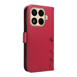 ART DANDELION Peňaženkové puzdro pre Xiaomi 15T Pro červené