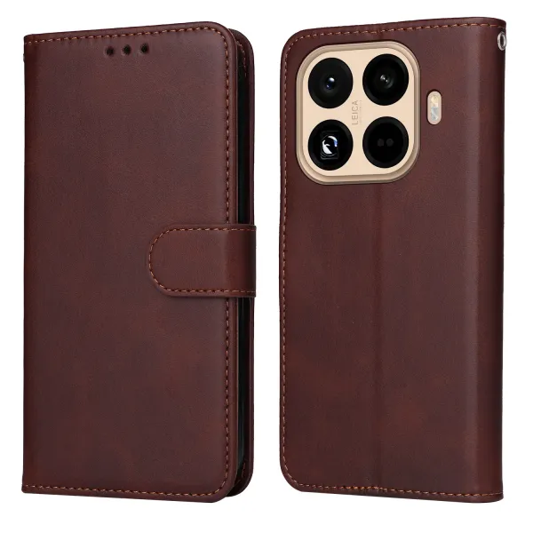 SMOOTH Peňaženkové puzdro pre Xiaomi 15T Pro hnedé