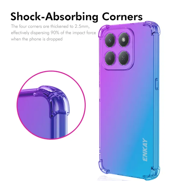ENKAY GRADIENT Ochranný obal pre Honor 400 Smart 5G / Honor X7d BLUE-PINK