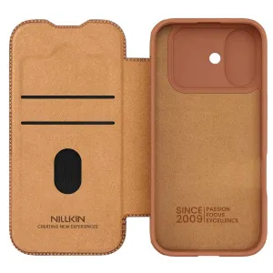 NILLKIN QIN PRO Zaklápacie puzdro pre Apple iPhone 17 hnedé