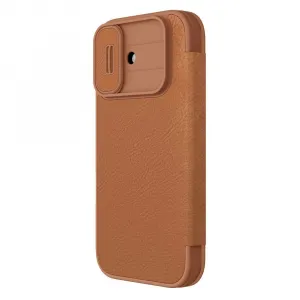 NILLKIN QIN PRO Zaklápacie puzdro pre Apple iPhone 17 hnedé