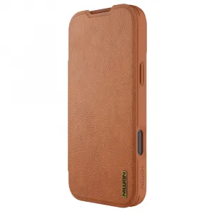 NILLKIN QIN PRO Zaklápacie puzdro pre Apple iPhone 17 Pro hnedé