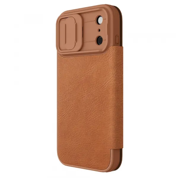 NILLKIN QIN PRO Zaklápacie puzdro pre Apple iPhone 17 Pro hnedé