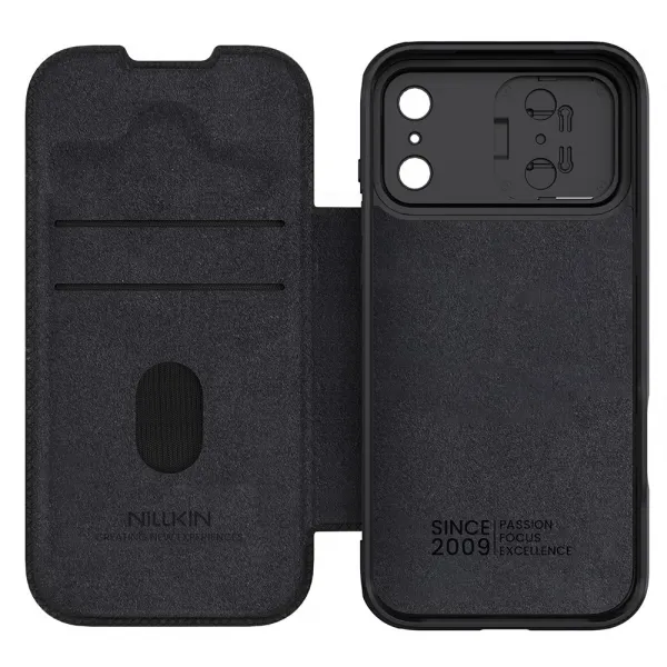 Nillkin Qin Book PRO Pouzdro pro Apple iPhone 17 Pro Max Black