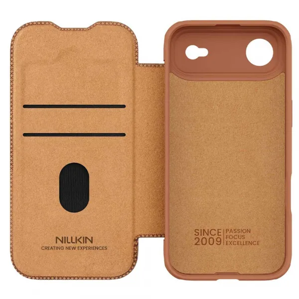 NILLKIN QIN PRO Zaklápacie puzdro pre Apple iPhone Air hnedé