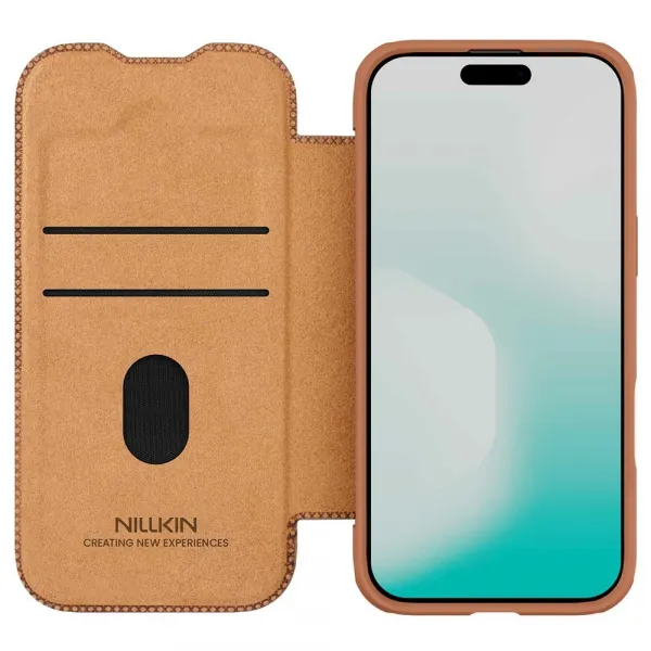 NILLKIN QIN PRO Zaklápacie puzdro pre Apple iPhone Air hnedé