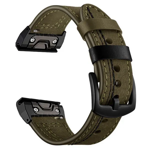 VANGUARD QuickFit Kožený remienok pre Garmin - šírka 22mm zelený