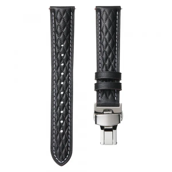 LATTICE BAND Kožený remienok pre Huawei Watch GT 6 41mm / GT 5 41mm čierny