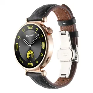 LATTICE BAND Kožený remienok pre Huawei Watch GT 6 41mm / GT 5 41mm čierny